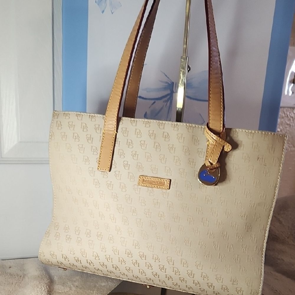 Dooney & Bourke Cream and Tan Classic Tote